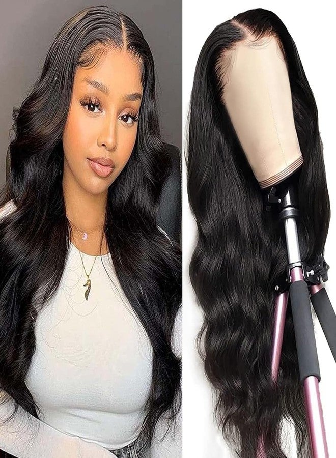 MIRTHFUL 26 Inch Body Wave Lace Front Wigs Human Hair for Black Women 200 Density Glueless Wigs Human Hair Pre Plucked 13x4 Frontal Wigs Human Hair